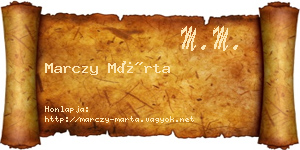 Marczy Márta névjegykártya